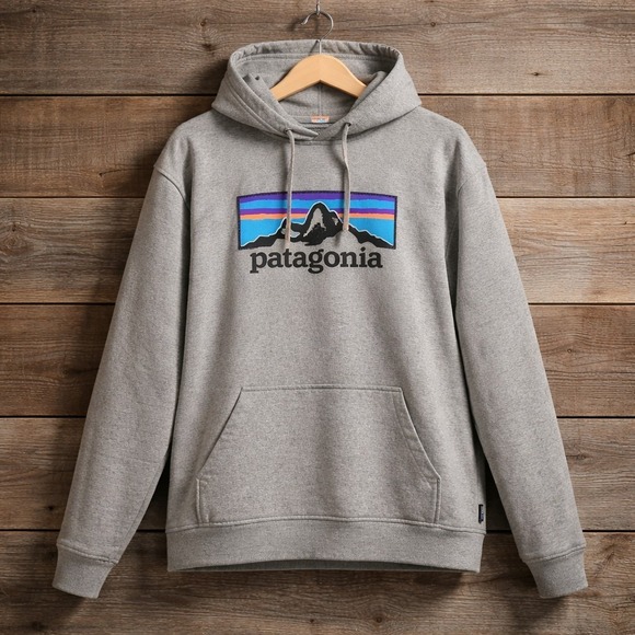 Patagonia Other - Patagonia Fitz Roy Horizon Uprisal Hoody Mens Grey Hoodie Pullover XL Outdoor